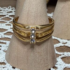 Avon Gold Ring with Silver Details